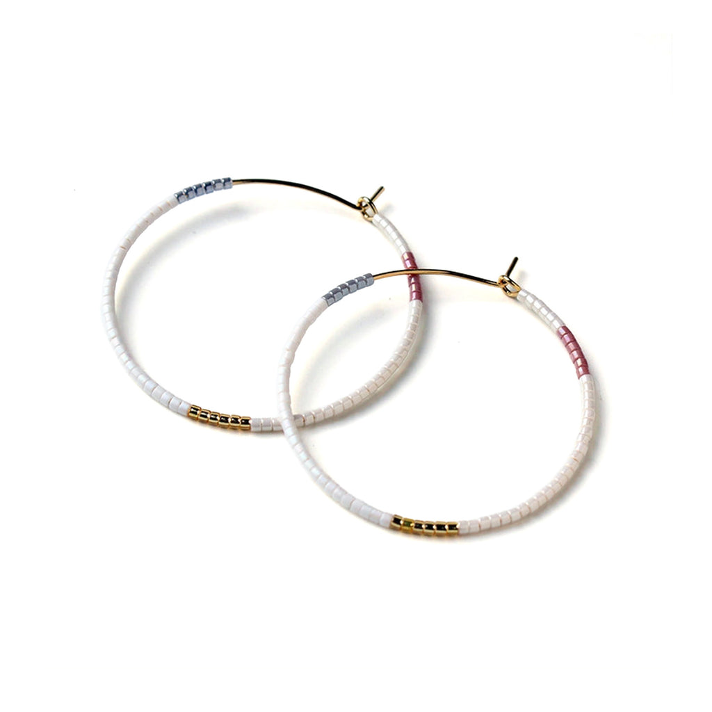 Fresco Hoop Earrings / Large / White