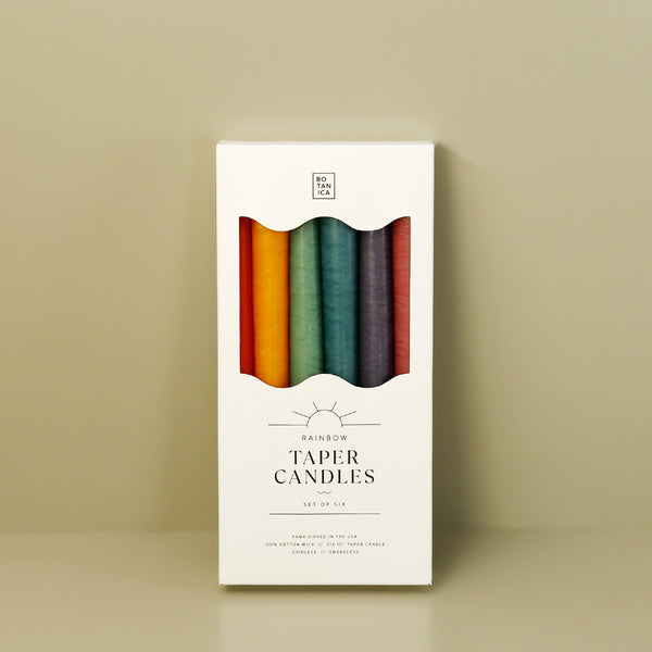 Taper Candle Collection 6pc / Rainbow