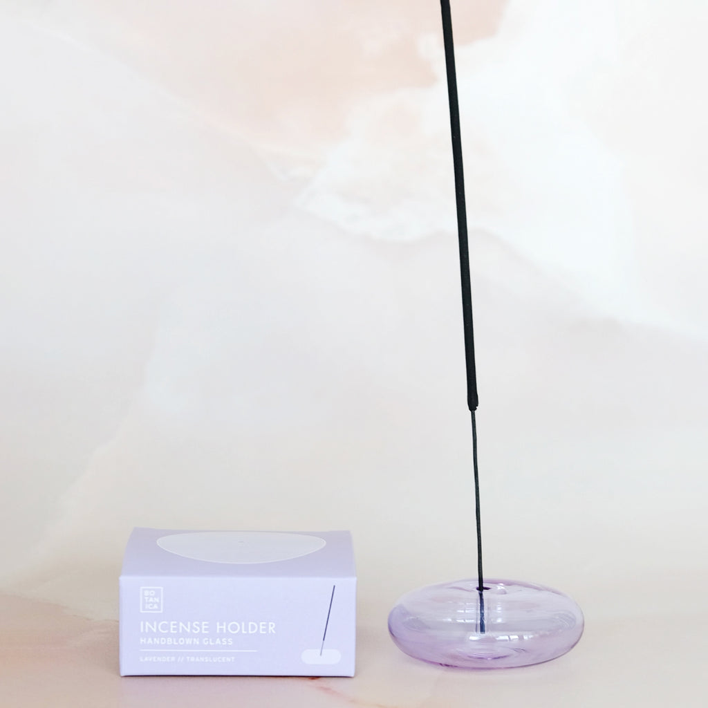 Glass Bubble Incense Holder / Lavender