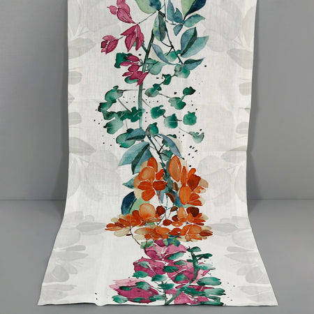 Linen Table Runner / Bouganvillea 19.5″ x 59″