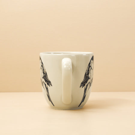 Laura Zindel Handmade Mug / Branch Chickadee