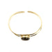 Brass Cuff Bracelet / Labradorite