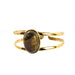 Brass Cuff Bracelet / Labradorite