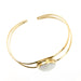 Brass Cuff Bracelet / Moonstone