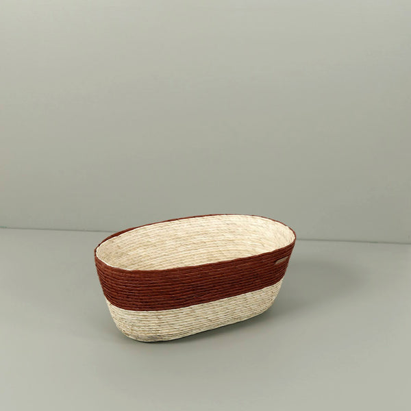 Makaua Palm Leaf Oval Bread Basket / Ladrillo