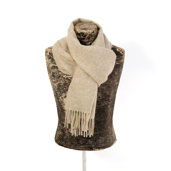 Merino Wool Scarf / Beige