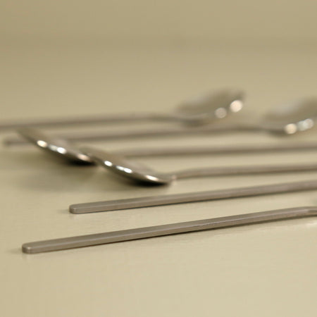 Stile Moka Brushed Handle Coffee Spoons / Set of 6 Boxed