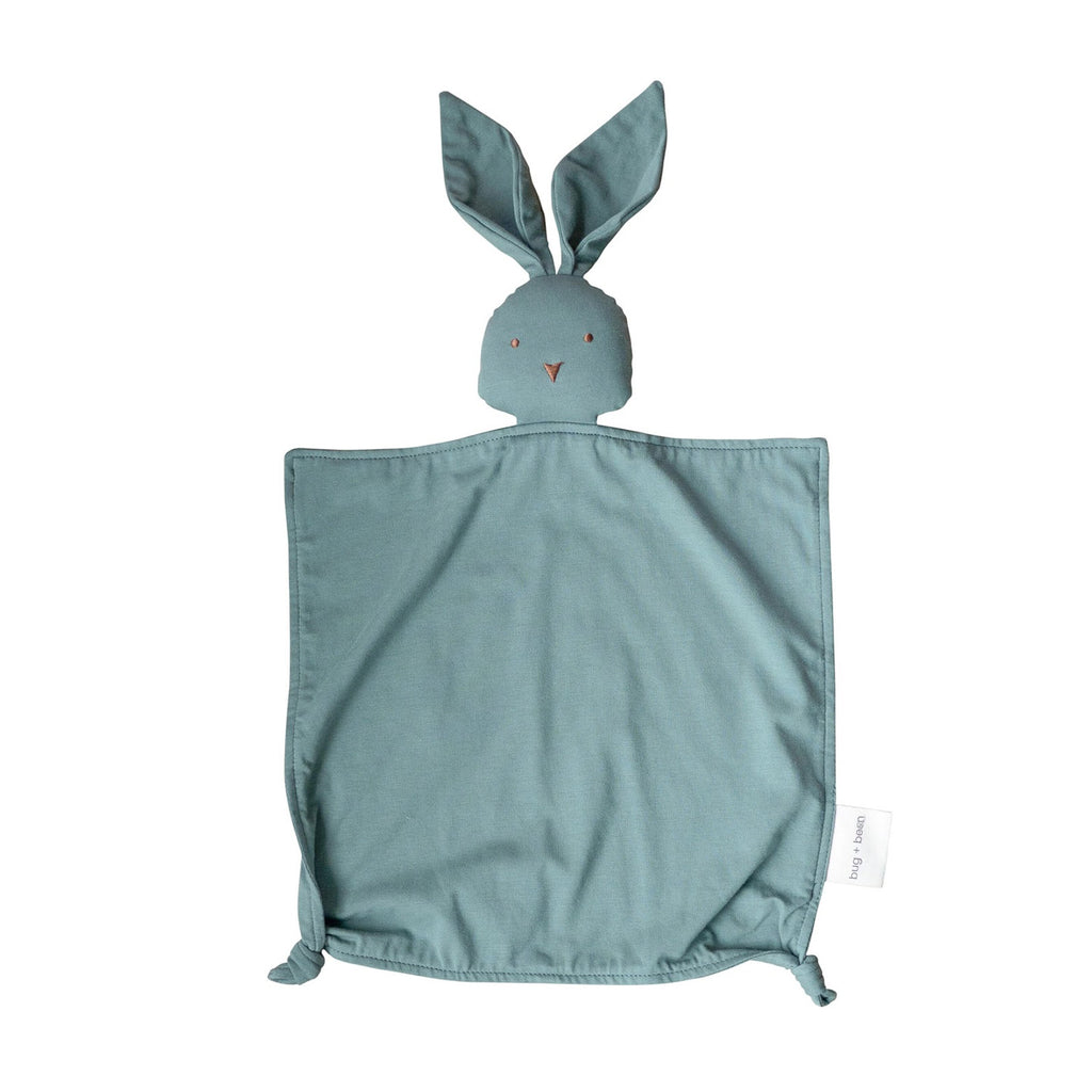 Organic Cotton Bunny Lovey Blanket / Basil Green