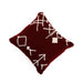 Burgundy Scattered Stitch Pillow / 18" Square