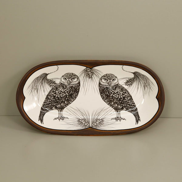 Laura Zindel Rectangular Serving Dish / Burrowing Owl