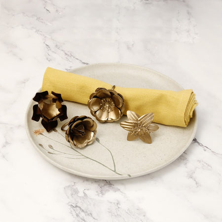 Botanical Napkin Rings / Set of 4