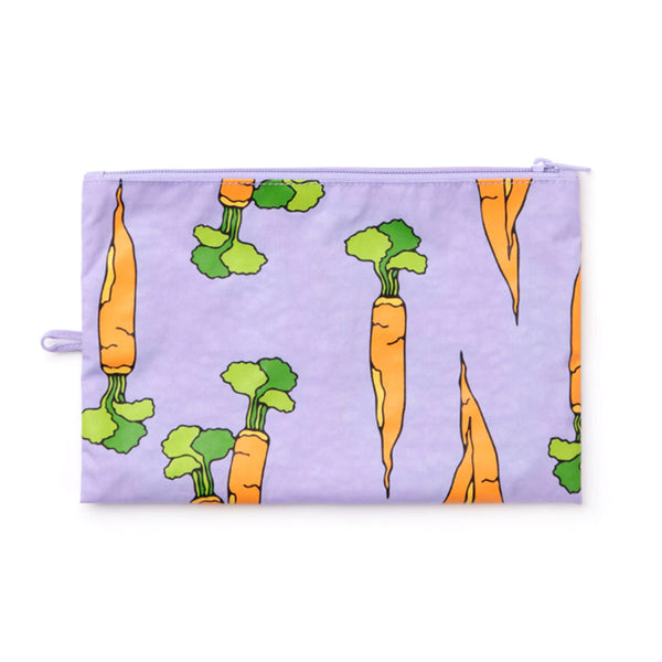 Baggu Flat Large Zip Pouch / Carrots