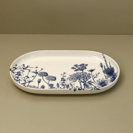 Caskata Large Coupe Platter / Summer Blues