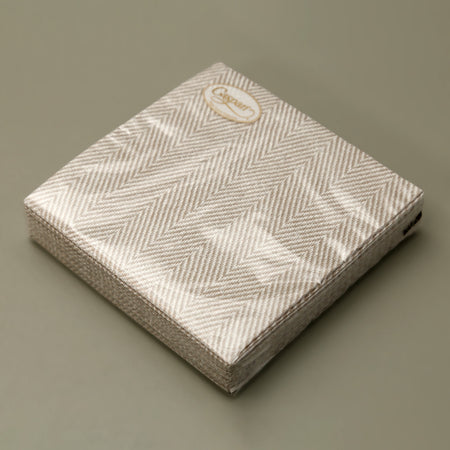 Caspari Paper Cocktail Napkins / Jute Flax