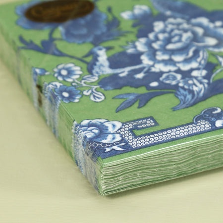 Caspari Paper Luncheon Napkins / Green and Blue