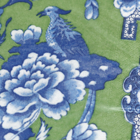 Caspari Paper Dinner Napkins / Green and Blue