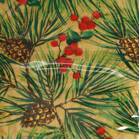 Caspari Paper Guest Napkins / Evergreen And Berries