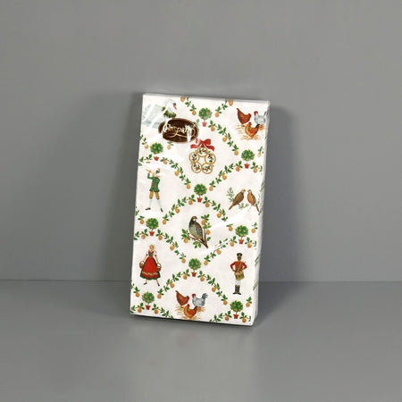 Caspari Paper Guest Napkins / On The Twelfth Day