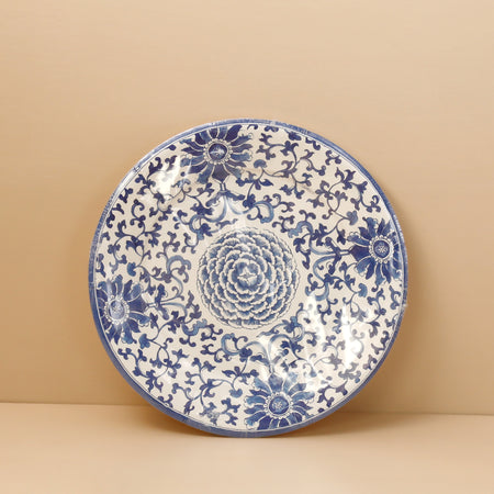 Caspari Paper Dinner Plates / Indigo Garden