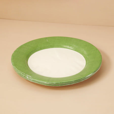 Caspari Paper Dinner Plates / Moss