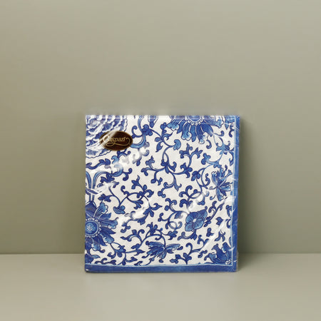 Caspari Paper Dinner Napkins / Indigo Garden