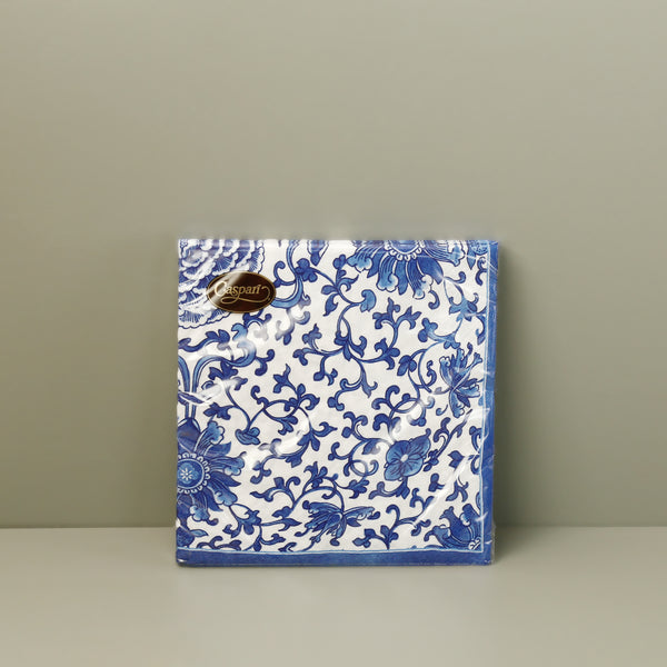 Caspari Paper Dinner Napkins / Indigo Garden