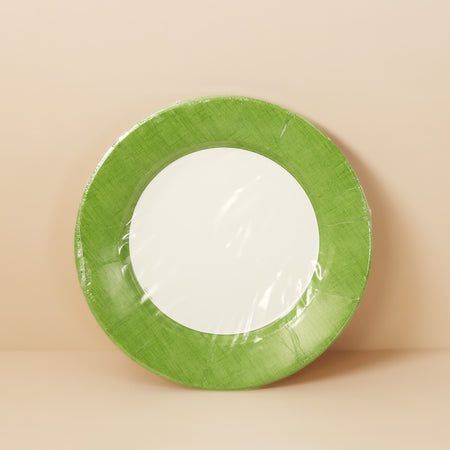 Caspari Paper Dinner Plates / Moss