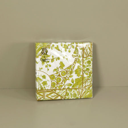 Caspari Paper Luncheon Napkins / Gilded Porcelain Chartreuse