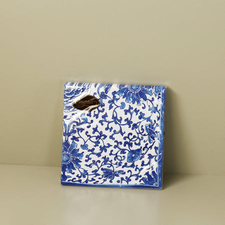 Caspari Paper Luncheon Napkins / Indigo Garden
