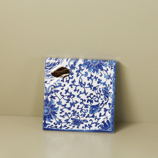 Caspari Paper Luncheon Napkins / Indigo Garden