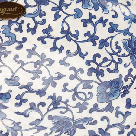 Caspari Paper Dinner Napkins / Indigo Garden