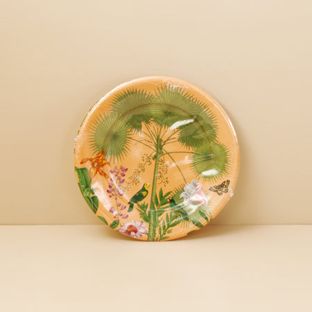 Caspari Paper Dinner Plates / Paradise Garden Melon