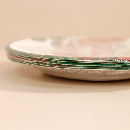 Caspari Paper Salad & Dessert Plates / Christmas Garden