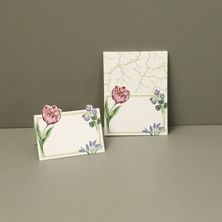 Caspari Paper Place Cards / Floral Majolica