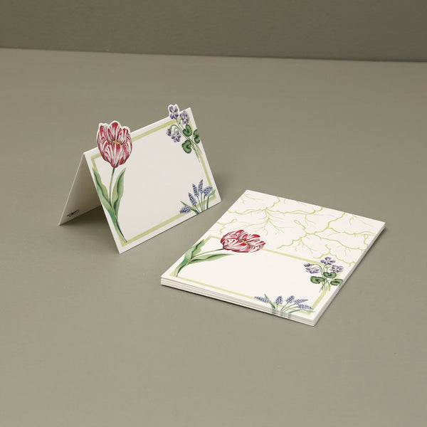 Caspari Paper Place Cards / Floral Majolica