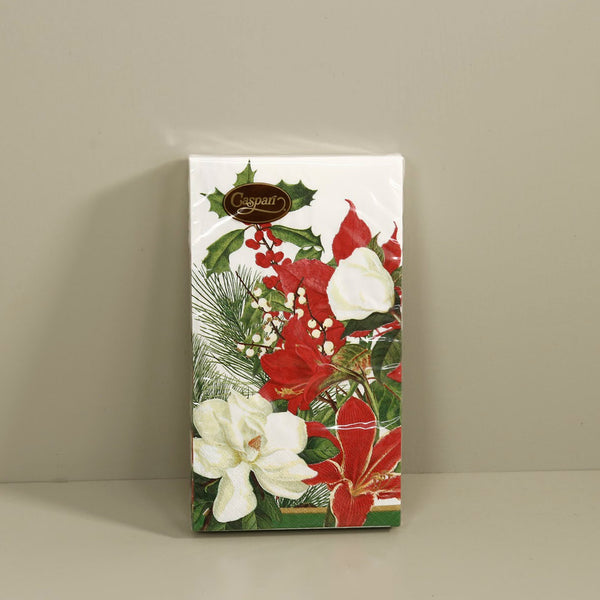 Caspari Paper Guest Napkins / Christmas Garden