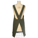 Cotton Cross Back Apron / Pine Green
