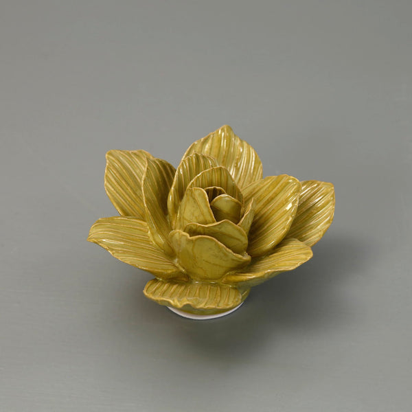 Ceramic Flower / Chartreuse Gladiolus