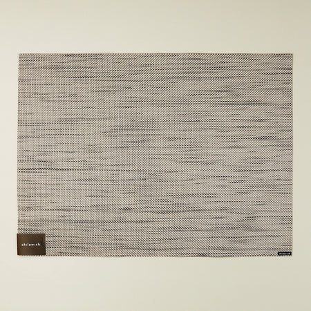 Chilewich Vinyl Placemats / Mini Basketweave Light Grey Rectangle
