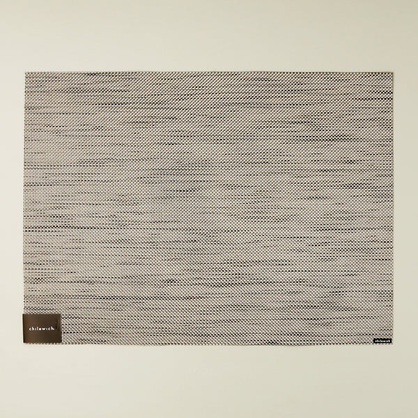 Chilewich Vinyl Placemats / Mini Basketweave Light Grey Rectangle