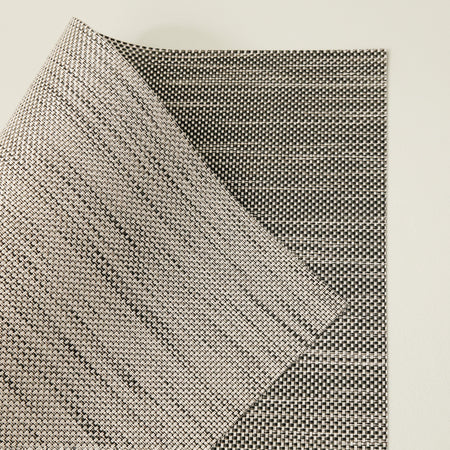 Chilewich Vinyl Placemats / Mini Basketweave Light Grey Rectangle