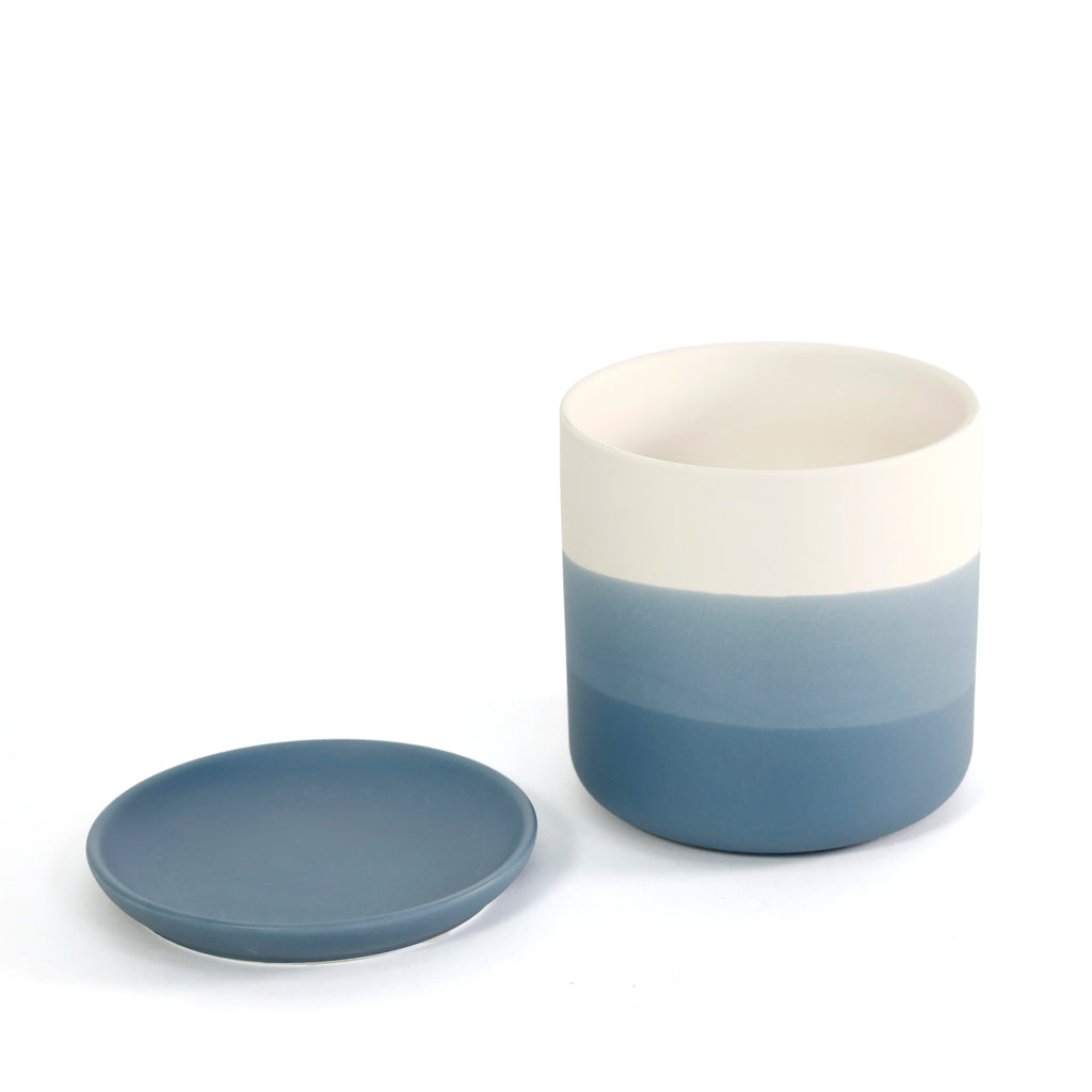 Devo Pot & Saucer / Blue