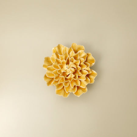 Ceramic Flower / Yellow Carnation