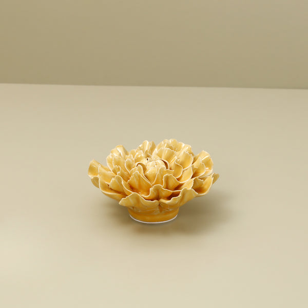 Ceramic Flower / Yellow Carnation