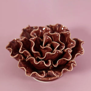 Ceramic Flower / Sea Lettuce Purple