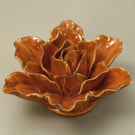 Ceramic Flower / Orange Orchid