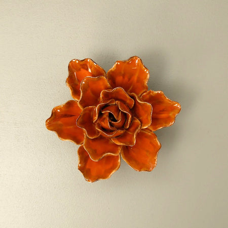 Ceramic Flower / Orange Orchid