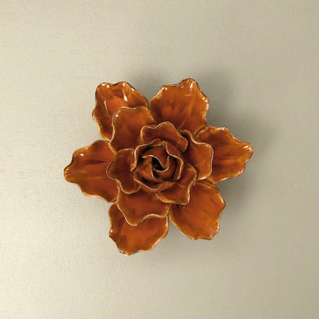 Ceramic Flower / Orange Orchid