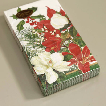 Caspari Paper Guest Napkins / Christmas Garden