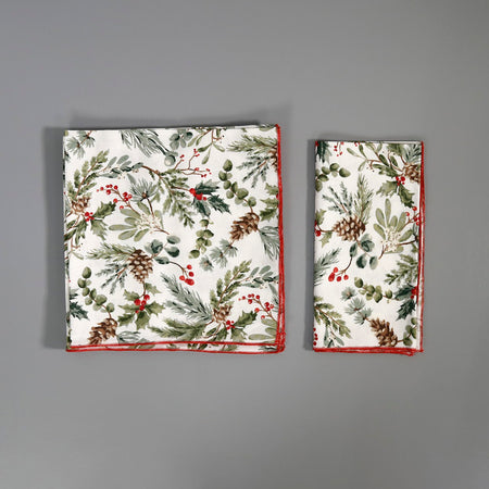 Christmas Walk Cotton Napkins / Set of Four